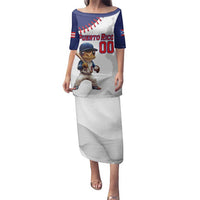 Custom Baseball Puerto Rico Family Matching Puletasi and Hawaiian Shirt Coqui Mascot - Dynamic Style - Wonder Print Shop