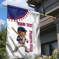 Custom Baseball Puerto Rico Garden Flag Coqui Mascot - Dynamic Style - Wonder Print Shop