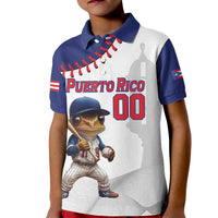 Custom Baseball Puerto Rico Kid Polo Shirt Coqui Mascot - Dynamic Style - Wonder Print Shop