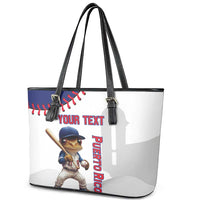Custom Baseball Puerto Rico Leather Tote Bag Coqui Mascot - Dynamic Style - Wonder Print Shop