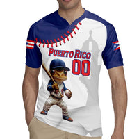 Custom Baseball Puerto Rico Rugby Jersey Coqui Mascot - Dynamic Style - Wonder Print Shop