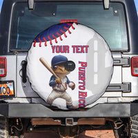Custom Baseball Puerto Rico Spare Tire Cover Coqui Mascot - Dynamic Style - Wonder Print Shop
