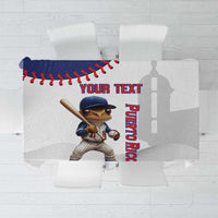 Custom Baseball Puerto Rico Tablecloth Coqui Mascot - Dynamic Style - Wonder Print Shop