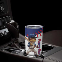 Custom Baseball Puerto Rico Tumbler Cup Coqui Mascot - Dynamic Style - Wonder Print Shop