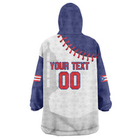 Custom Baseball Puerto Rico Wearable Blanket Hoodie Coqui Mascot - Dynamic Style - Wonder Print Shop