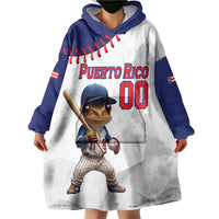 Custom Baseball Puerto Rico Wearable Blanket Hoodie Coqui Mascot - Dynamic Style - Wonder Print Shop