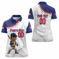 Custom Baseball Puerto Rico Women Polo Shirt Coqui Mascot - Dynamic Style - Wonder Print Shop