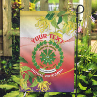 Personalized Comoros Garden Flag Coat Of Arms Mix Ylang Ylang Flower - Wonder Print Shop