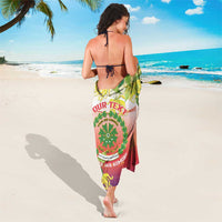 Personalized Comoros Sarong Coat Of Arms Mix Ylang Ylang Flower - Wonder Print Shop