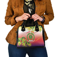 Personalized Comoros Shoulder Handbag Coat Of Arms Mix Ylang Ylang Flower