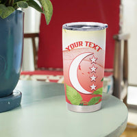 Personalized Comoros Tumbler Cup Coat Of Arms Mix Ylang Ylang Flower - Wonder Print Shop