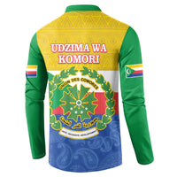 Comoros Is In My DNA Button Sweatshirt Udzima wa Komori - African Paisley Pattern - Wonder Print Shop