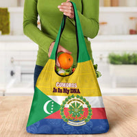Comoros Is In My DNA Grocery Bag Udzima wa Komori - African Paisley Pattern