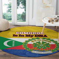 Comoros Is In My DNA Round Carpet Udzima wa Komori - African Paisley Pattern