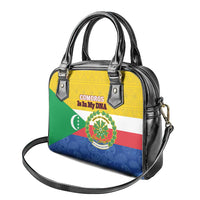 Comoros Is In My DNA Shoulder Handbag Udzima wa Komori - African Paisley Pattern