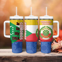 Comoros Is In My DNA Tumbler With Handle Udzima wa Komori - African Paisley Pattern - Wonder Print Shop