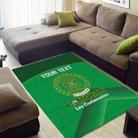 Custom Comoros Football Area Rug Allez Les Coelacantes - Wonder Print Shop