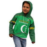 Custom Comoros Football Kid Hoodie Allez Les Coelacantes - Wonder Print Shop