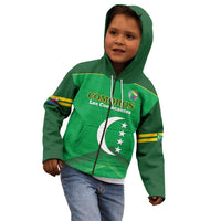 Custom Comoros Football Kid Hoodie Allez Les Coelacantes - Wonder Print Shop