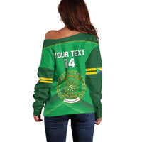Custom Comoros Football Off Shoulder Sweater Allez Les Coelacantes - Wonder Print Shop