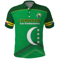 Custom Comoros Football Polo Shirt Allez Les Coelacantes - Wonder Print Shop