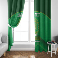 Custom Comoros Football Window Curtain Allez Les Coelacantes - Wonder Print Shop
