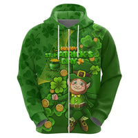 Happy St Patricks Day Hoodie 2024 Irish Shamrocks With Lucky Leprechaun - Wonder Print Shop