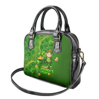 Happy St Patricks Day Shoulder Handbag 2024 Irish Shamrocks With Lucky Leprechaun