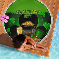 Happy St Patricks Day Beach Blanket La Fheile Padraig Shamrock Style - Wonder Print Shop