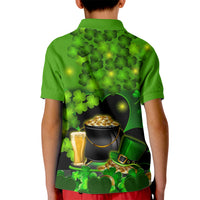 Happy St Patricks Day Kid Polo Shirt La Fheile Padraig Shamrock Style - Wonder Print Shop