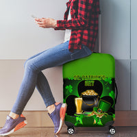 Happy St Patricks Day Luggage Cover La Fheile Padraig Shamrock Style - Wonder Print Shop