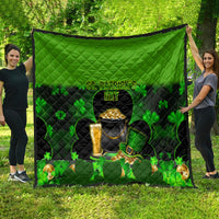 Happy St Patricks Day Quilt La Fheile Padraig Shamrock Style - Wonder Print Shop