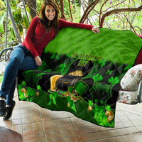 Happy St Patricks Day Quilt La Fheile Padraig Shamrock Style - Wonder Print Shop