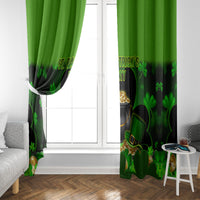 Happy St Patricks Day Window Curtain La Fheile Padraig Shamrock Style - Wonder Print Shop