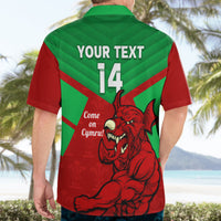 Custom Wales Rugby Hawaiian Shirt 2024 Six Nations Come On Cymru Mascot Sporty - Wonder Print Shop