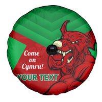 Custom Wales Rugby Spare Tire Cover 2024 Six Nations Come On Cymru Mascot Sporty - Wonder Print Shop