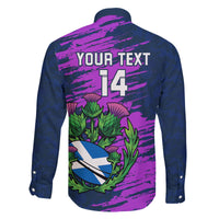 Custom Scotland Rugby Family Matching Tank Maxi Dress and Hawaiian Shirt 2024 Six Nations Go Scottish Thistle - Wonder Print Shop