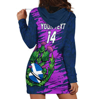 Custom Scotland Rugby Hoodie Dress 2024 Six Nations Go Scottish Thistle - Wonder Print Shop