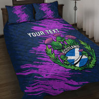 Custom Scotland Rugby Quilt Bed Set 2024 Six Nations Go Scottish Thistle - Wonder Print Shop