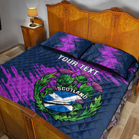 Custom Scotland Rugby Quilt Bed Set 2024 Six Nations Go Scottish Thistle - Wonder Print Shop