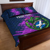 Custom Scotland Rugby Quilt Bed Set 2024 Six Nations Go Scottish Thistle - Wonder Print Shop