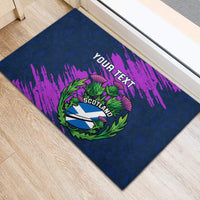 Custom Scotland Rugby Rubber Doormat 2024 Six Nations Go Scottish Thistle - Wonder Print Shop