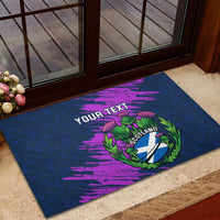 Custom Scotland Rugby Rubber Doormat 2024 Six Nations Go Scottish Thistle - Wonder Print Shop