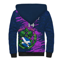 Custom Scotland Rugby Sherpa Hoodie 2024 Six Nations Go Scottish Thistle - Wonder Print Shop