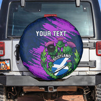 Custom Scotland Rugby Spare Tire Cover 2024 Six Nations Go Scottish Thistle - Wonder Print Shop