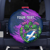 Custom Scotland Rugby Spare Tire Cover 2024 Six Nations Go Scottish Thistle - Wonder Print Shop