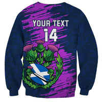 Custom Scotland Rugby Sweatshirt 2024 Six Nations Go Scottish Thistle - Wonder Print Shop