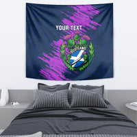 Custom Scotland Rugby Tapestry 2024 Six Nations Go Scottish Thistle - Wonder Print Shop