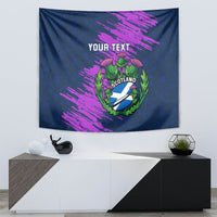 Custom Scotland Rugby Tapestry 2024 Six Nations Go Scottish Thistle - Wonder Print Shop