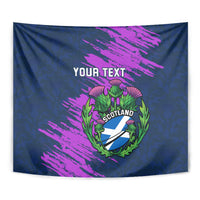 Custom Scotland Rugby Tapestry 2024 Six Nations Go Scottish Thistle - Wonder Print Shop